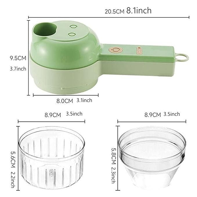 4 in 1 Portable Electric Vegetable Cutter Set — Wireless Food Processor & Chopper